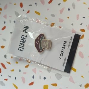 FIGS V COTERIE GET WELL SHROOM ENAMEL PIN